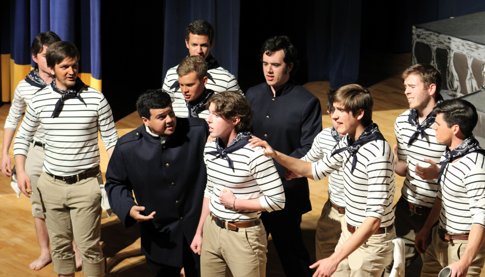 Nine sailors with two commanding officers