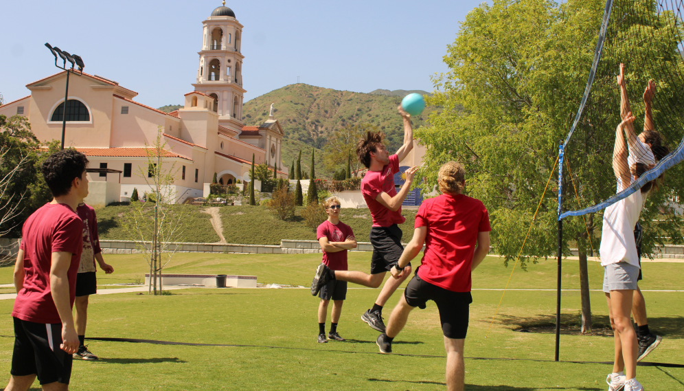 Sending the ball over the net