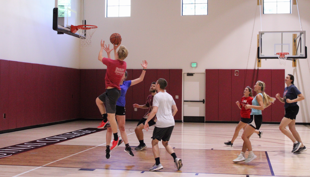 Indoor basketball: a perfect layup