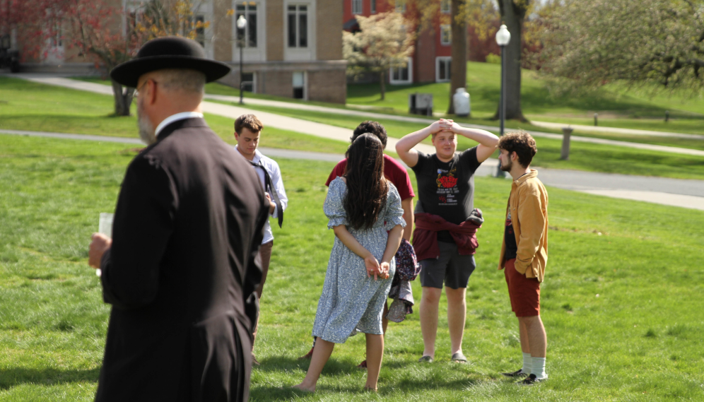 Students celebrate the end of classes