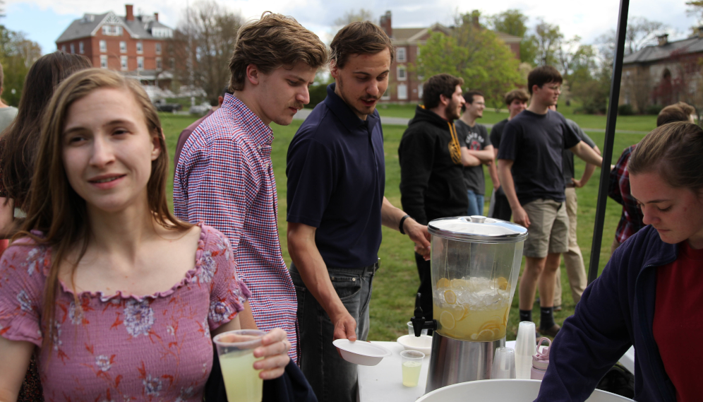 Students celebrate the end of classes