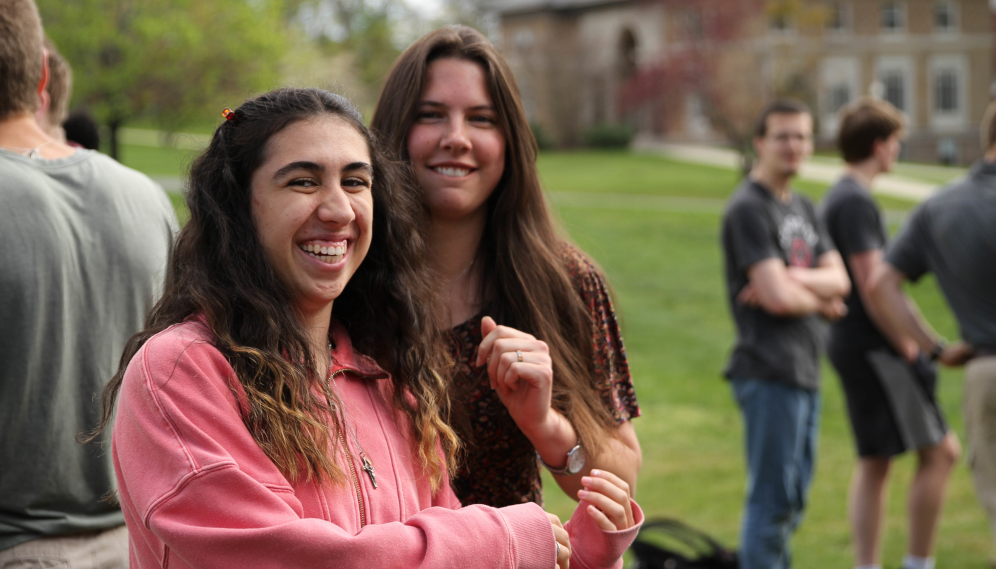 Students celebrate the end of classes