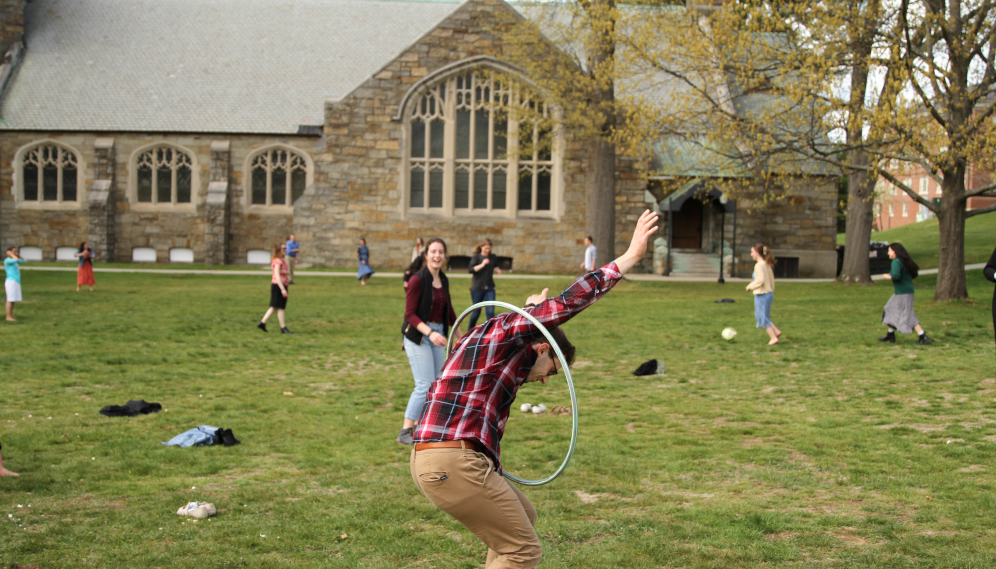 Students celebrate the end of classes