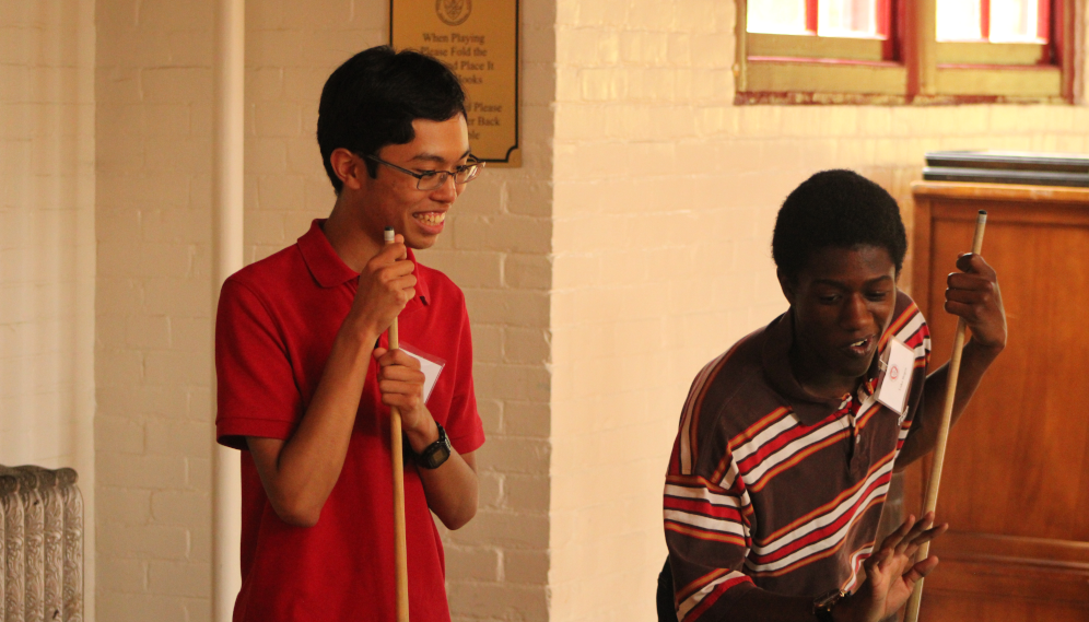 Students on arrival day at the New England High School Summer Program