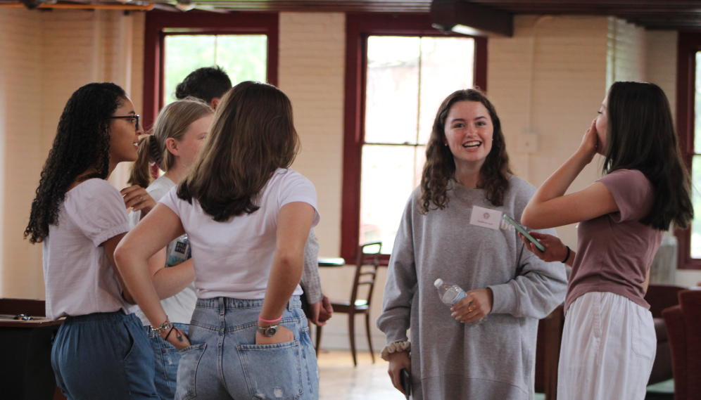 Students on arrival day at the New England High School Summer Program