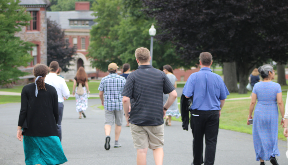 Students on arrival day at the New England High School Summer Program