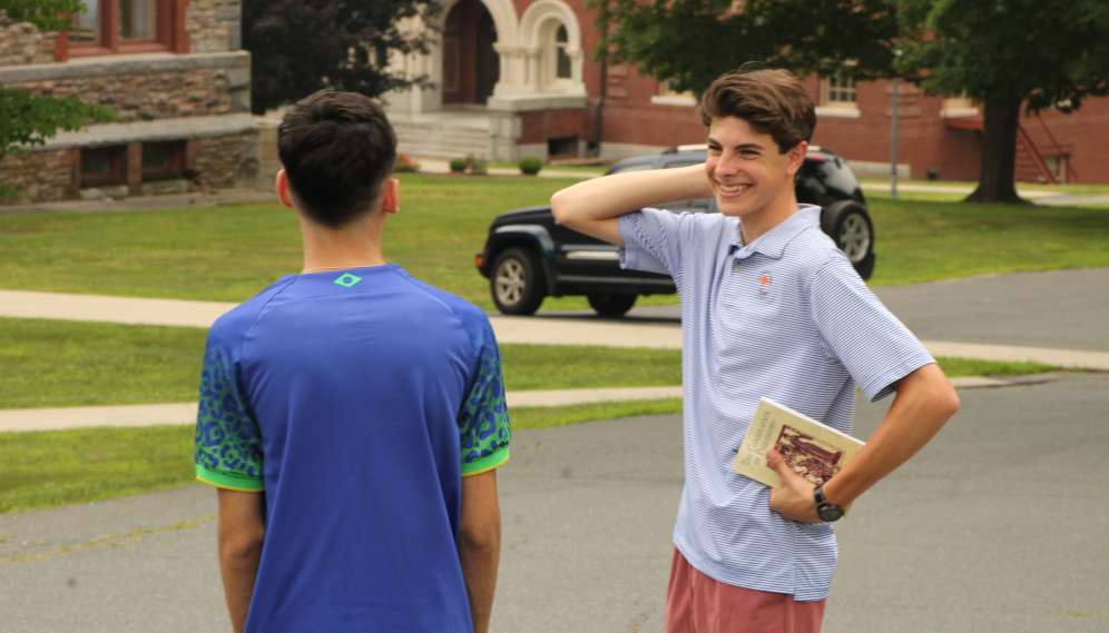 Students on arrival day at the New England High School Summer Program