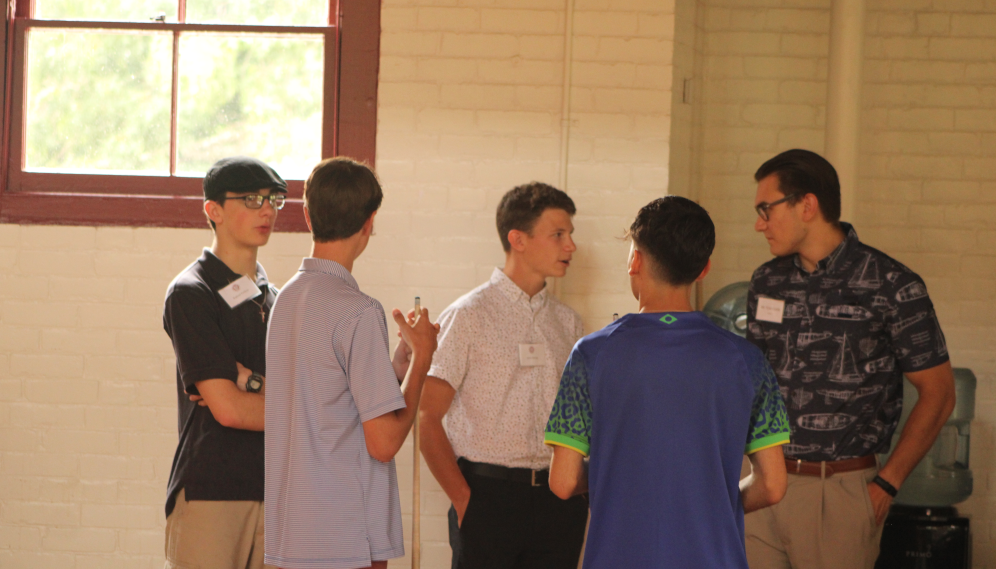 Students on arrival day at the New England High School Summer Program