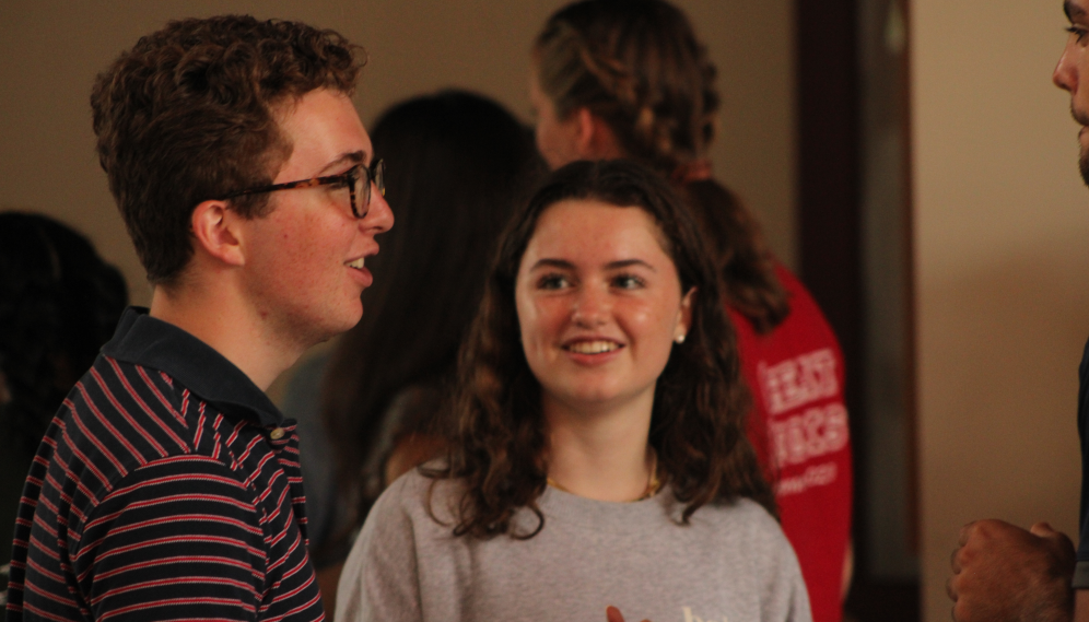 Students on arrival day at the New England High School Summer Program