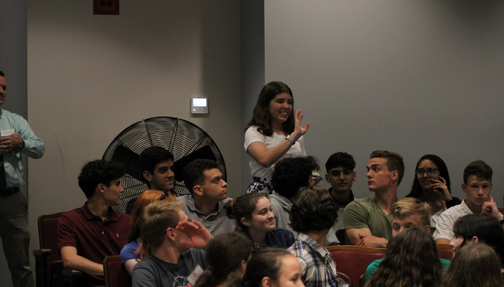 Students in the auditorium