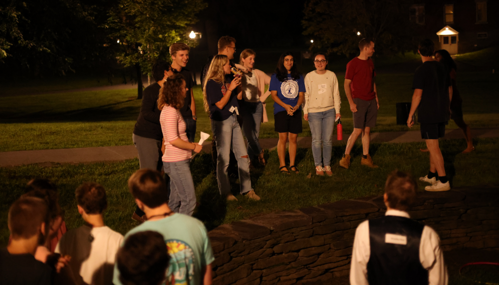 Prefects line up to introduce themselves
