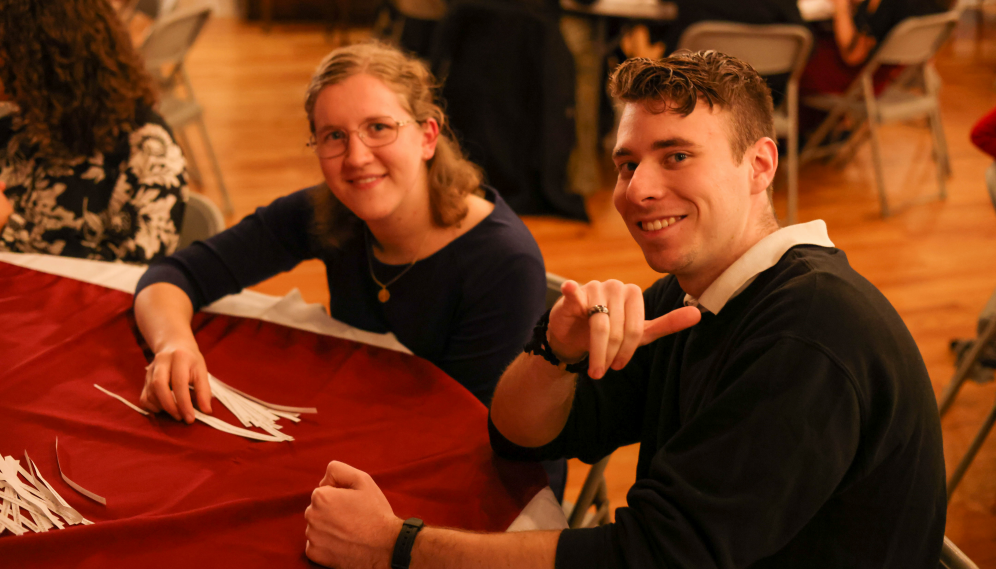 Joe Arias ('24) and his date, Claire Caughron ('26). They are both dating other people, so this is cool