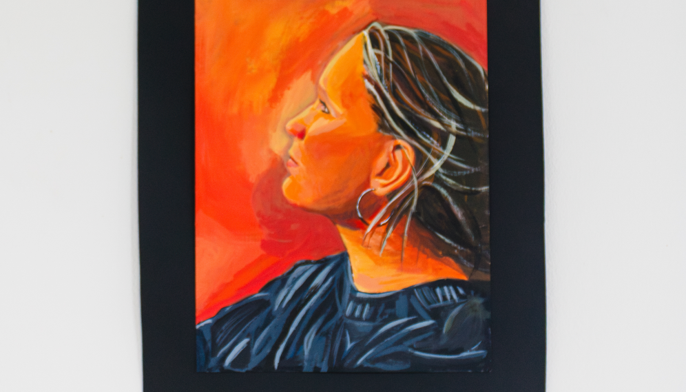 A painting of Anna McKinnon ('24)