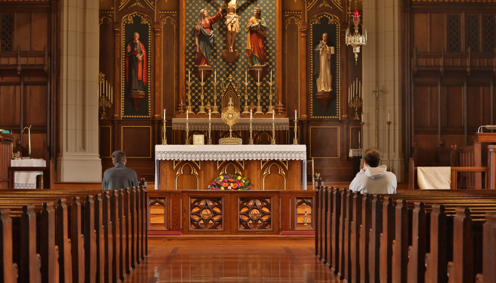 Adoration in the chapel after dinner