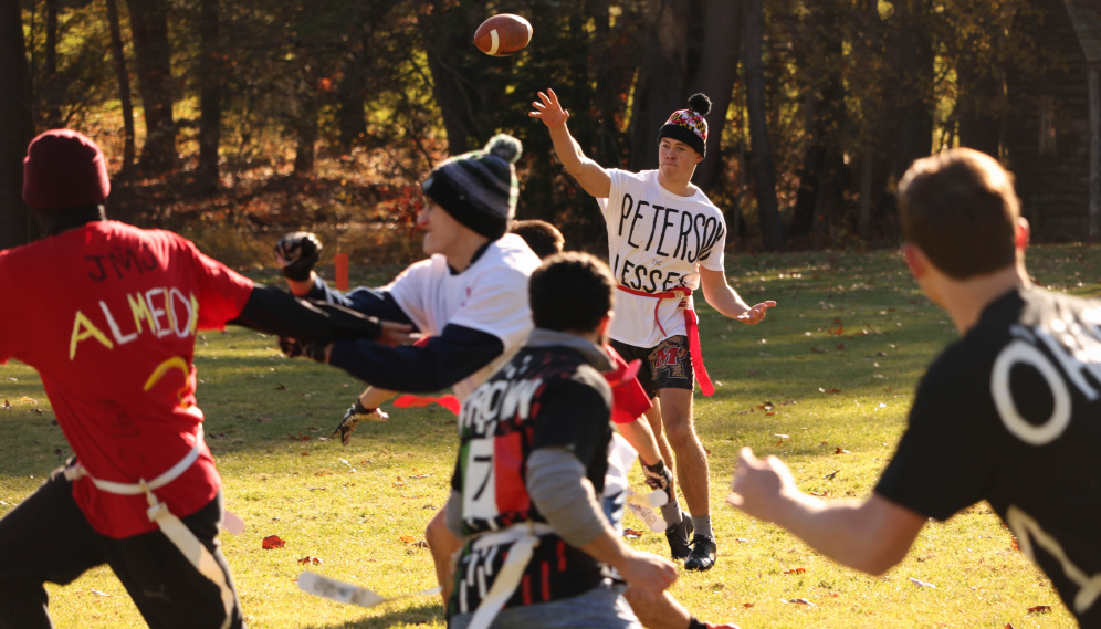 Dylan passes the ball