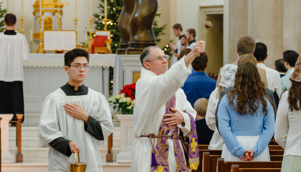 Fr. Paul at the Asperges