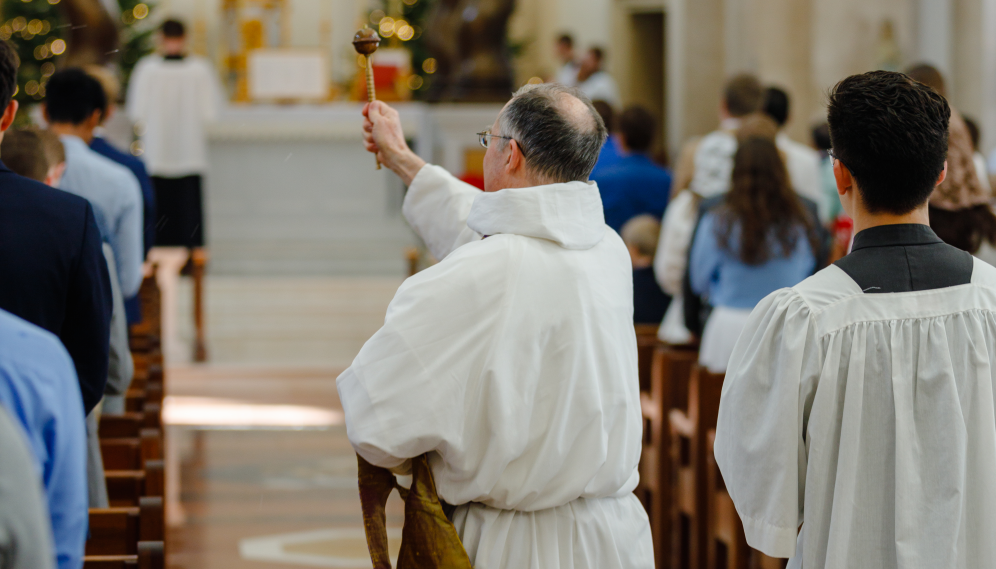 Fr. Paul at the Asperges