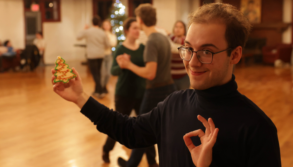Philip Savka ('27) and his fantastic cookie