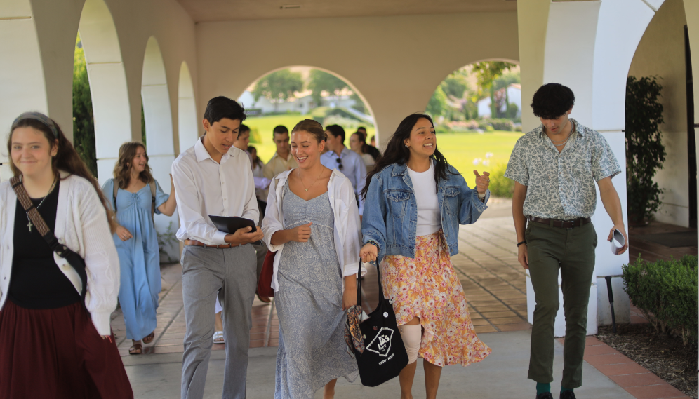 Students between classes