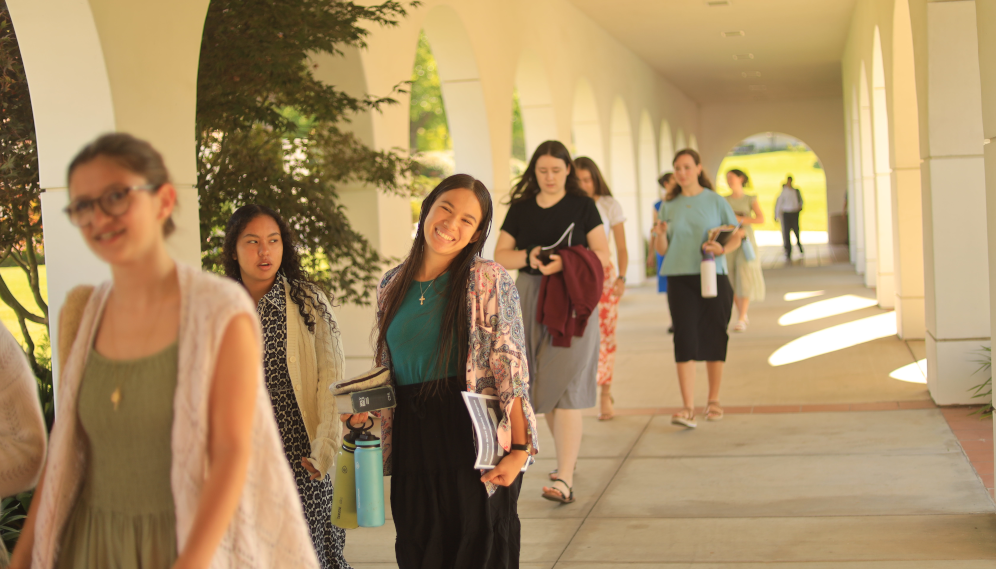 Students between classes
