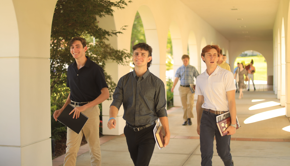 Students between classes