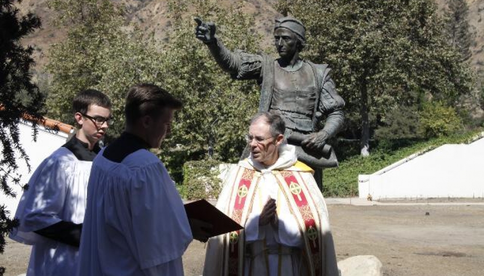 Columbus Statue Blessing 2018