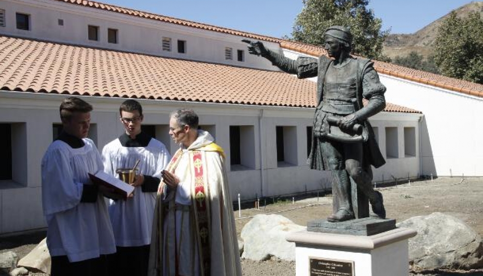 Columbus Statue Blessing 2018