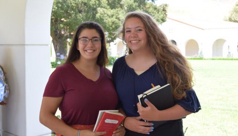 Students get their ID photos and submit t-shirt sizes (High 