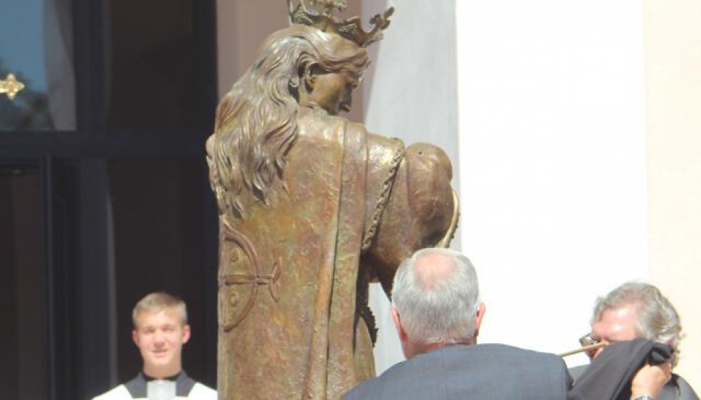 St. Gladys Statue Installation