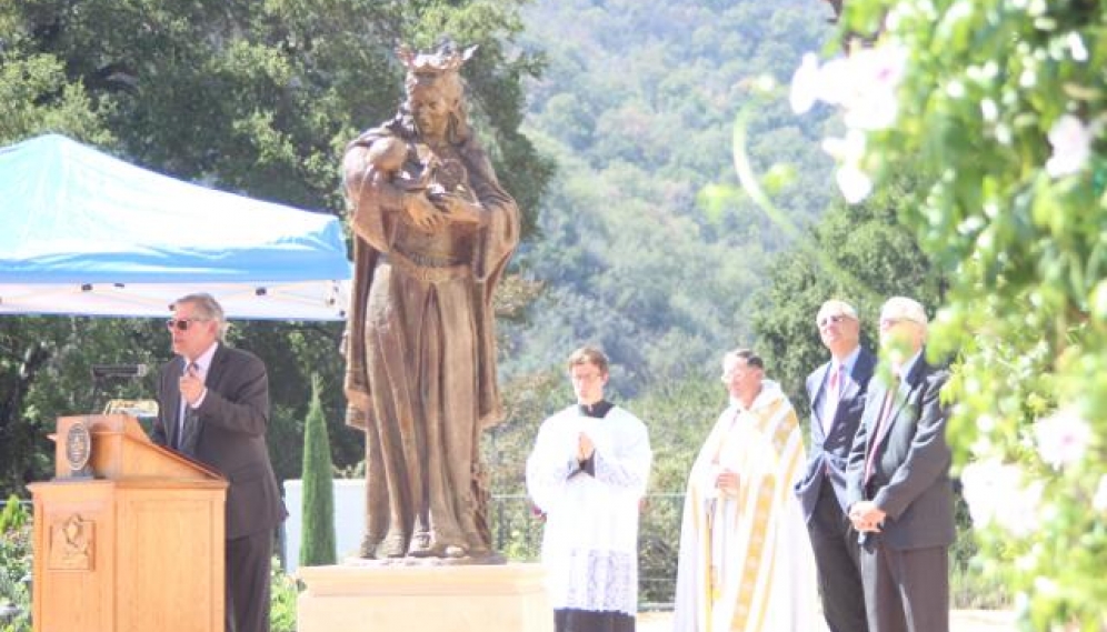 St. Gladys Statue Installation