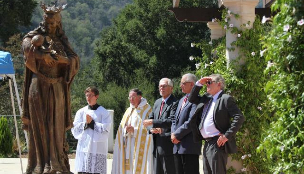 St. Gladys Statue Installation