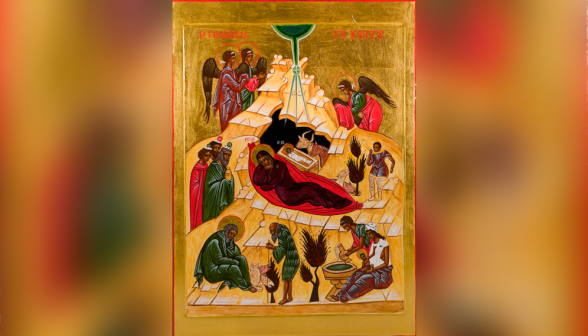 Polish icon of the Nativity, written by Michal Ploski