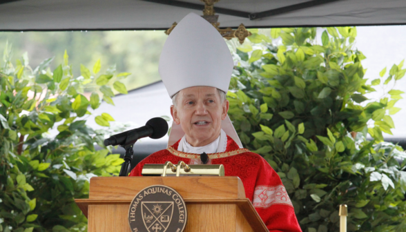 The Most Rev. Thomas J. Paprocki, Bishop of Springfield in Illinois, proclaims the Gospel