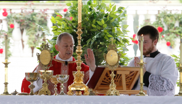 Bishop Paprocki offers the prayers of consecration