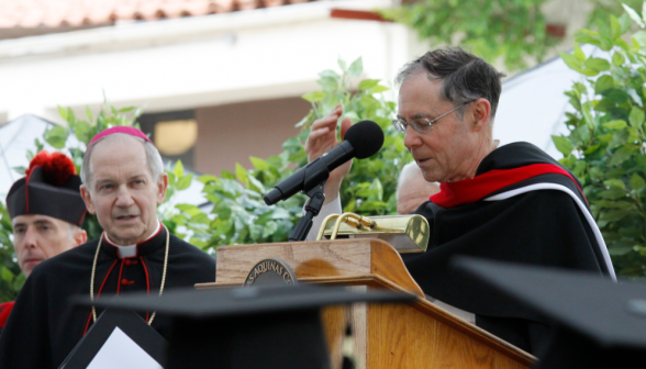 Head Chaplain Rev. Paul Raftery, O.P. offers the invocation