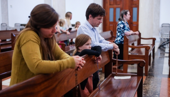 A family prays