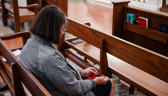 Students pray