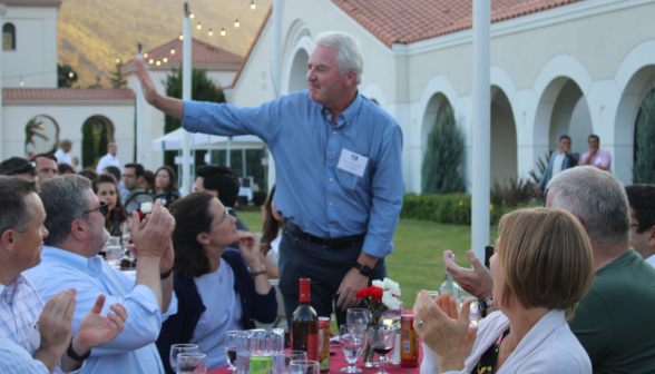 Dr. O'Reilly, president-elect, receives applause from his table