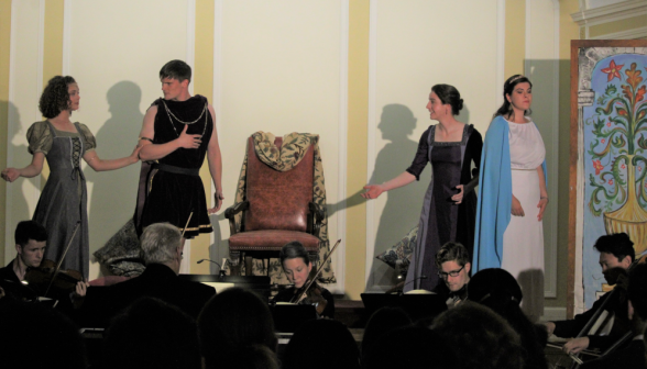 The ladies in waiting with Aeneas and Dido