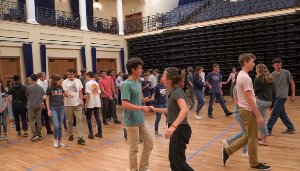 Students pair up for the dance!