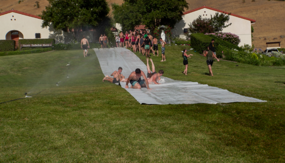 Miscalculations on the slip'n'slide produce a multi-student pileup