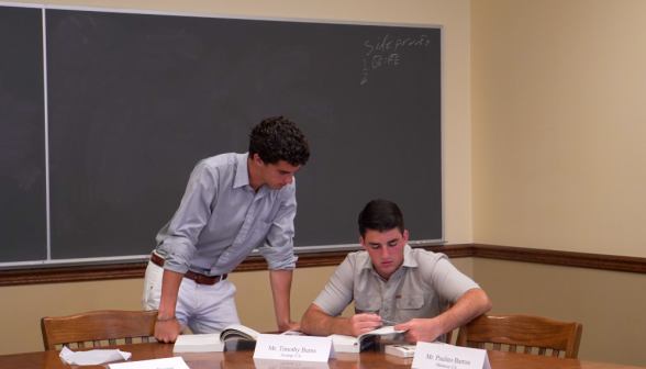 Students study in classroom