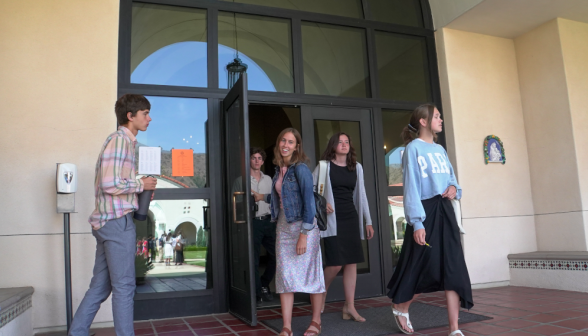 Students depart St. Augustine Hall