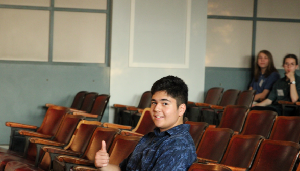 "Thumbs-up" from a seated student