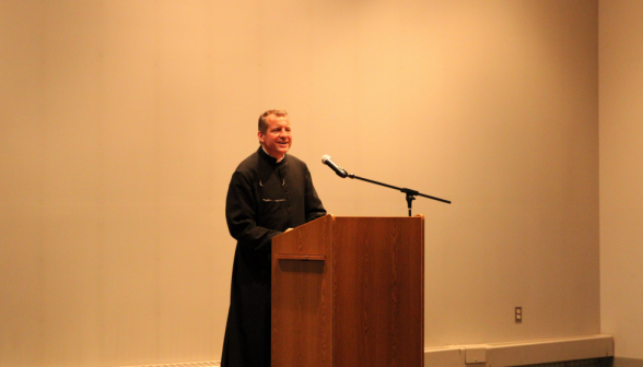 Fr. Markey delivers the final address