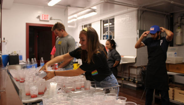 Prefects prepare Italian sodas in the coffee shop