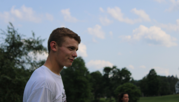 Closeup of a student on the field