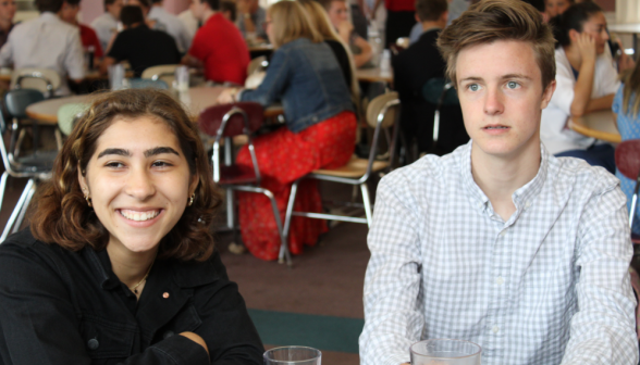 Another two students at a table