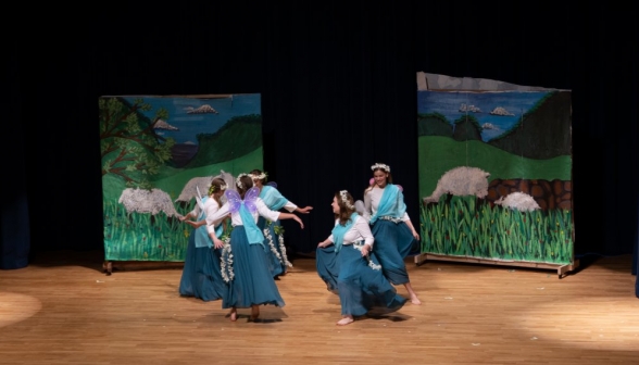 Five fairies dance in a sheepfield