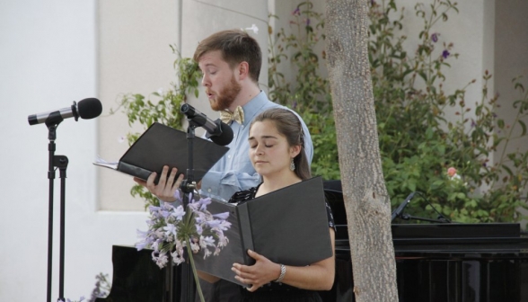 Two students sing in duet!